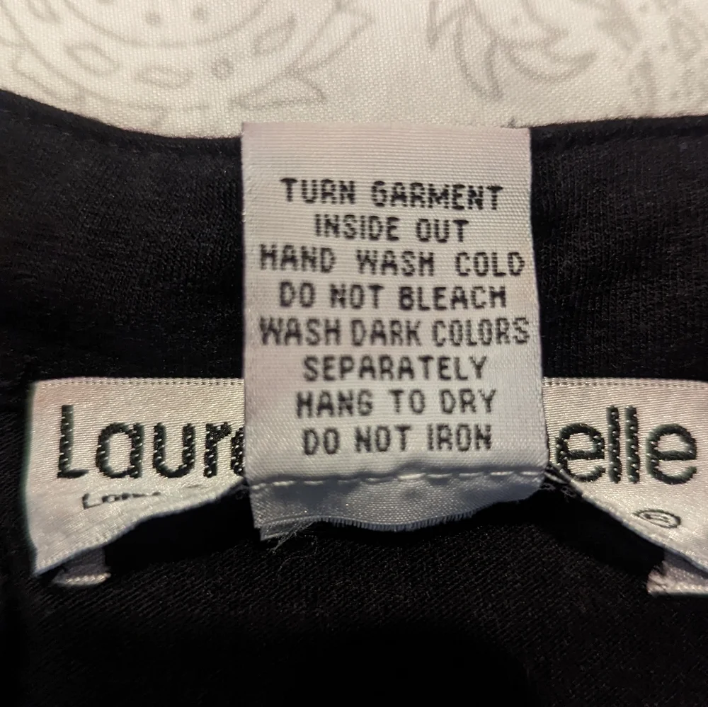 Lauren Michelle Embellished Blk Tunic Sz L - Picture 7 of 7